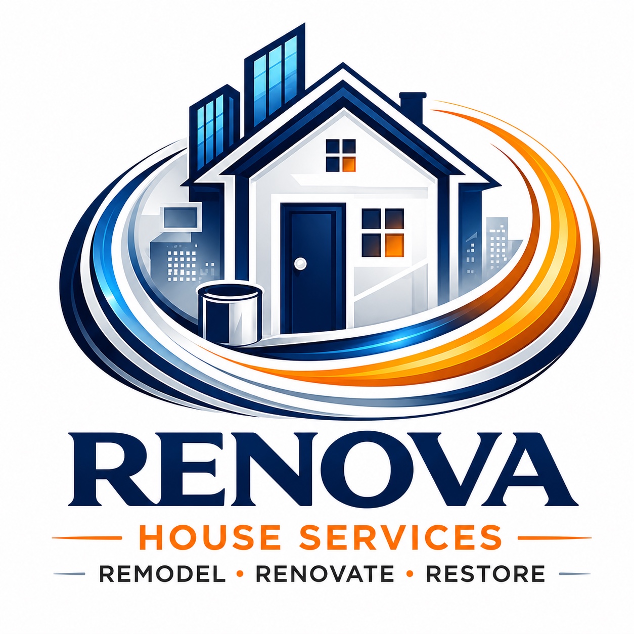 Renova House Services logo: Remodel, Renovate, Restore